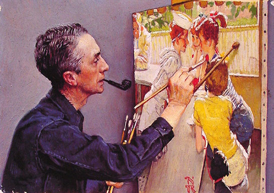 photo of norman rockwell painting