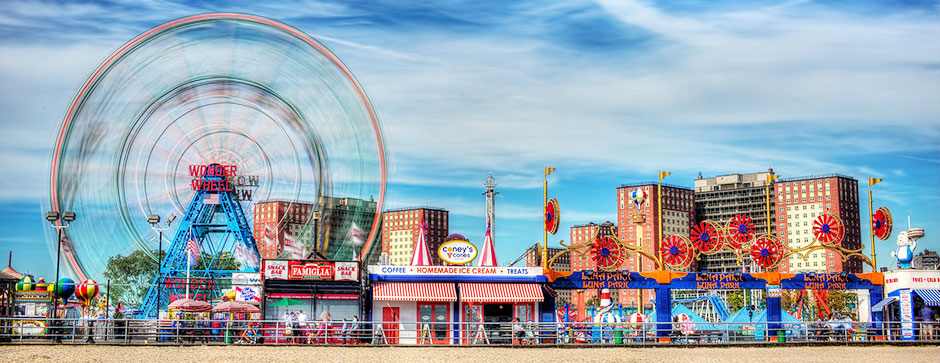 picture of coney island from beach